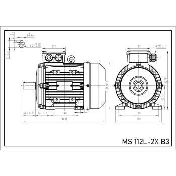 Silnik elektryczny 7,5kW 2800 obr/min. 112 B3
